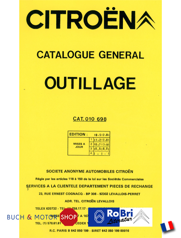 CitroÃ«n Catalogue general Outillage 1980